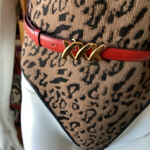 Vintage Paloma Picasso red leather belt.